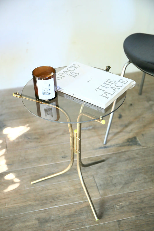 ヴィンテージガラスサイドテーブル