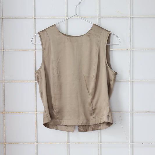 90s Italy 100%Silk タンクトップブラウス 202605231