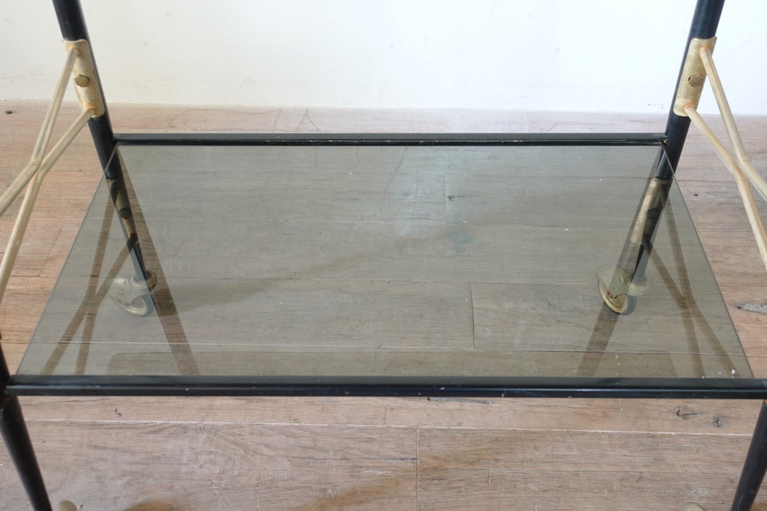 Vintage Glass Rolling Table 202504285