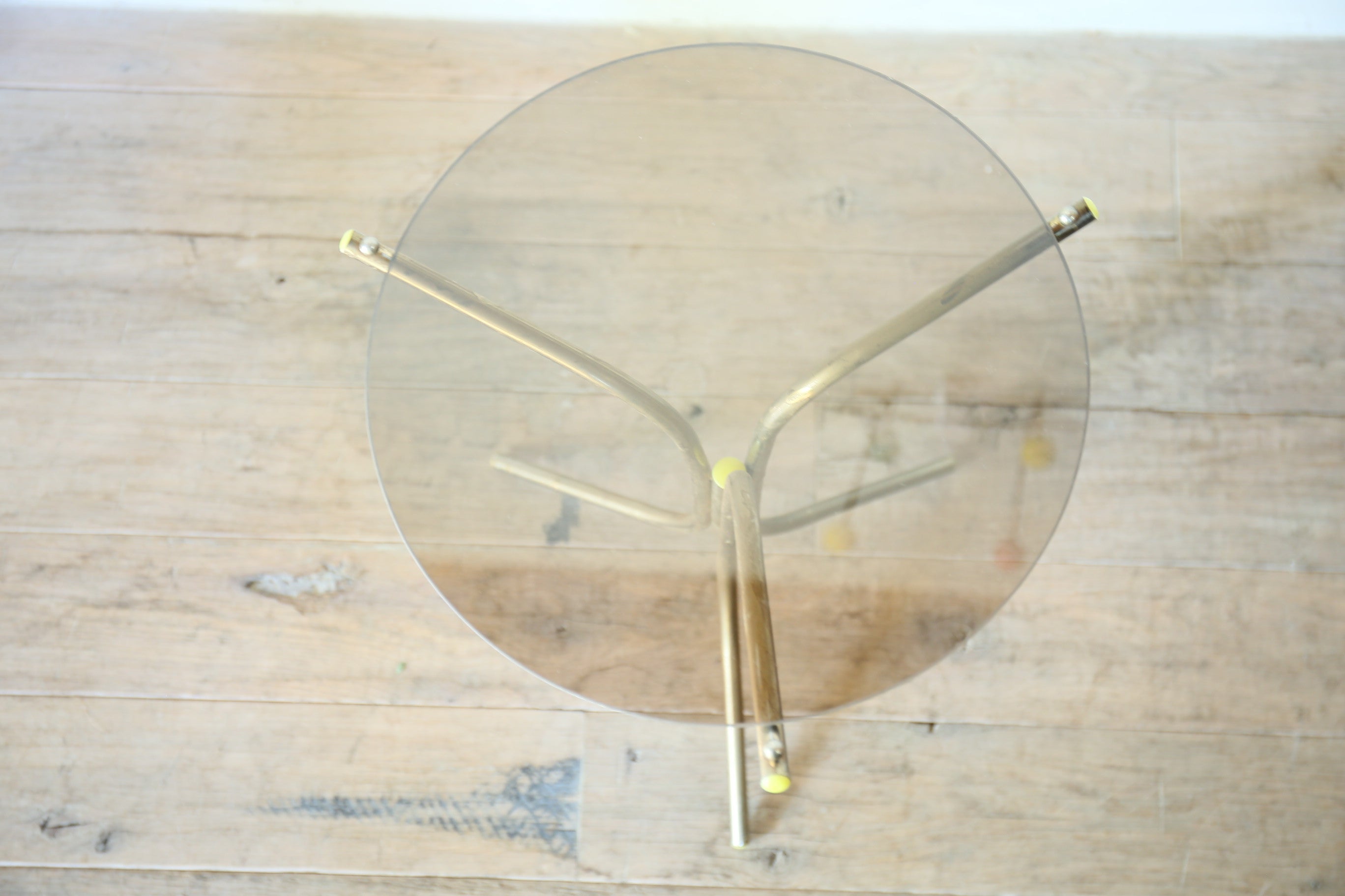 送料込ヴィンテージ　ガラスサイドテーブル ヴィンテージガラスサイドテーブル – B.vintage