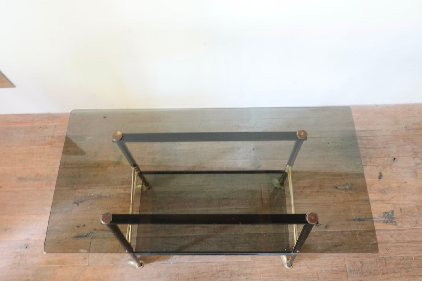Vintage Glass Rolling Table 202504285