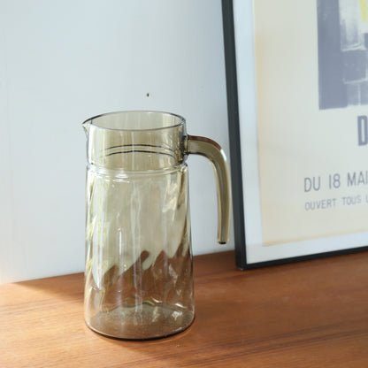 ヴィンテージスモーキーガラスピッチャー 202603133