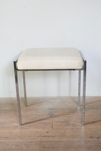 Vintage Leather Stool 202506022